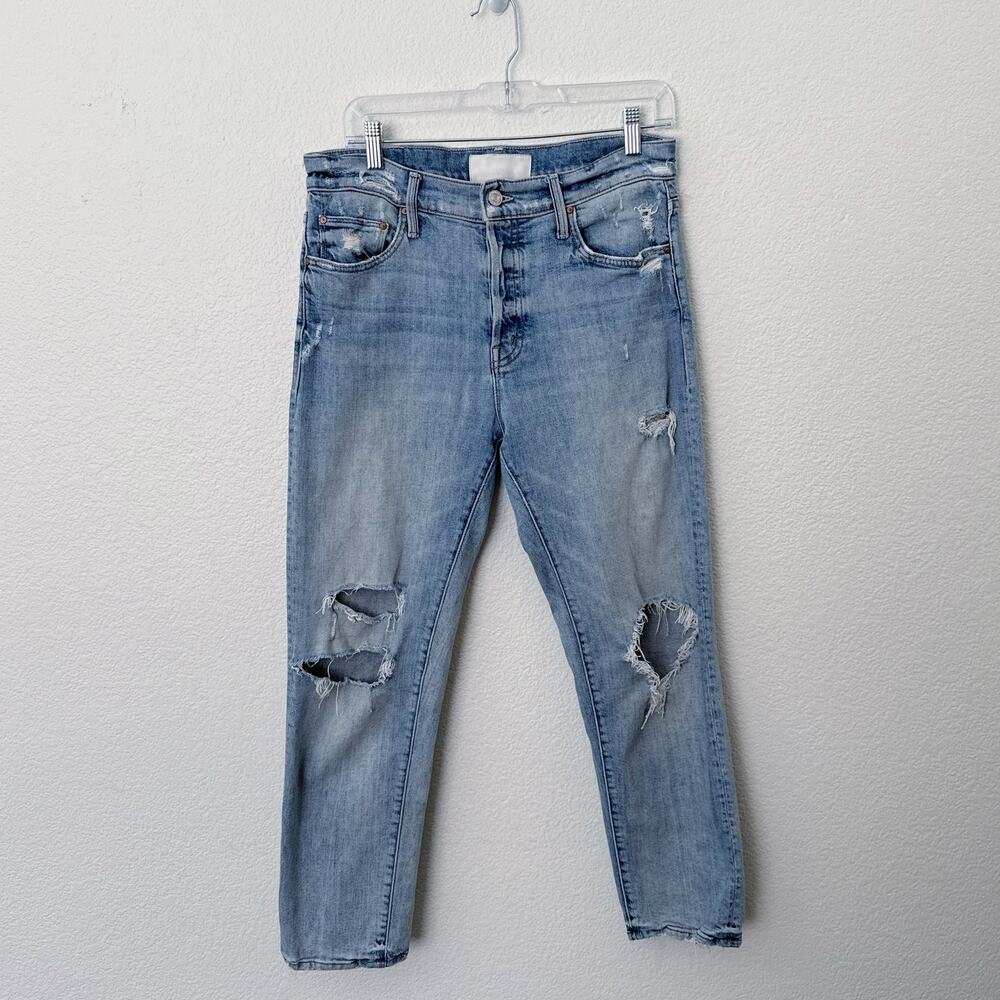 [Mother Superior] Scrapper Ankle Wicked Wild Calling Straight Leg Jeans Size 28